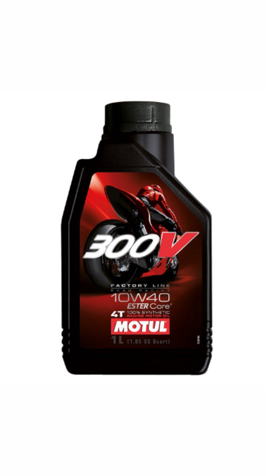 OLIO MOTORE 4T MOTUL 300V 10W40 MOTO 100% SINTETICO RACING FL 1 LITRO