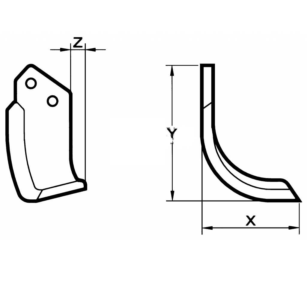 Zappa curva MASCHIO tipo NC