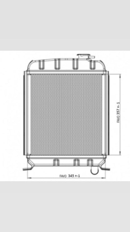 Radiatore per Trattore Fiat New Holland in rame 4 file 357x500x70mm - 585465